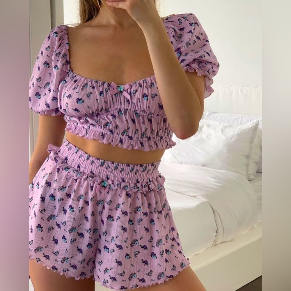 FOR LOVE & LEMONS Lola Pointelle Crop Top Sz XXS - Picture 4 of 8